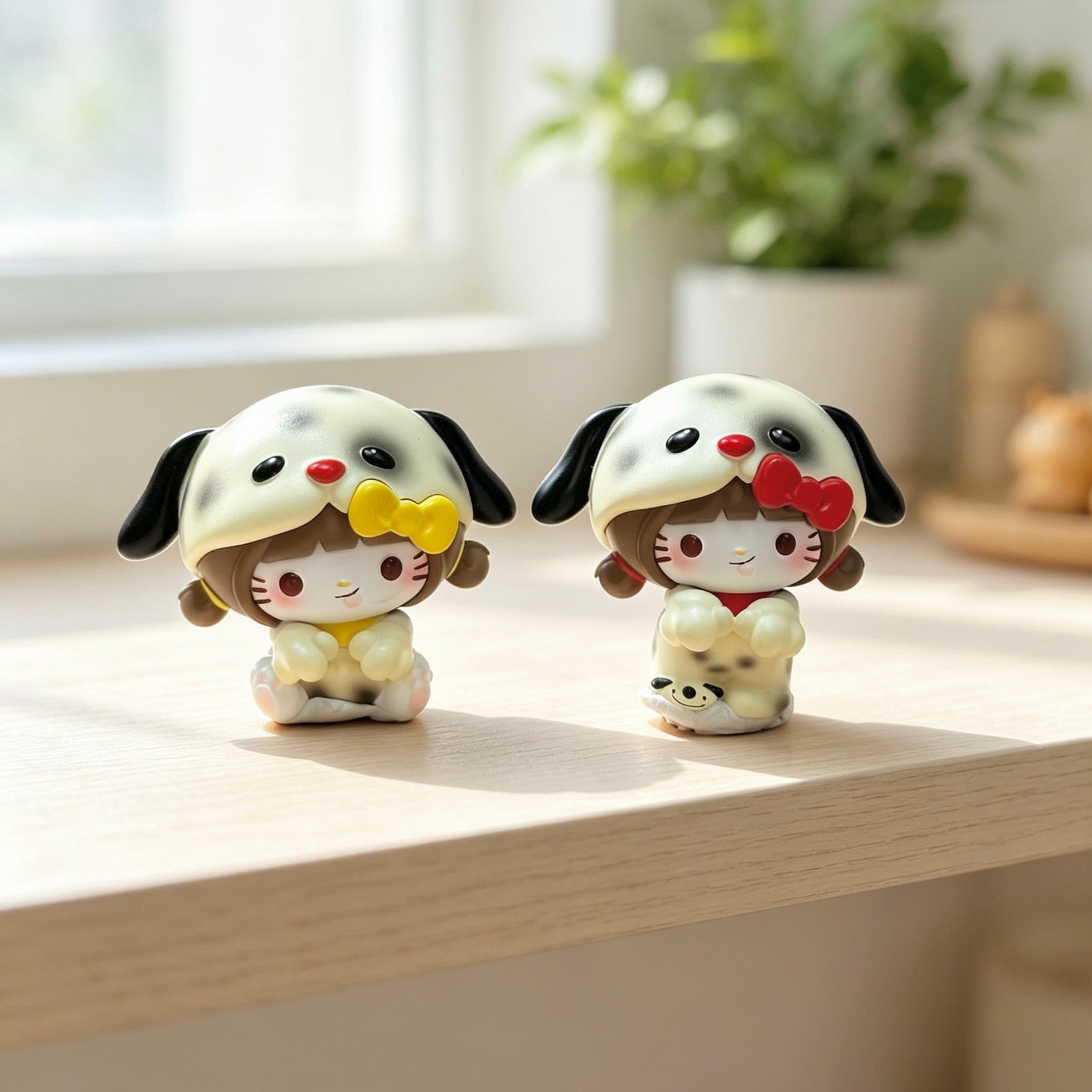 Spotty Dog Sitting And Standing Decorative Doll