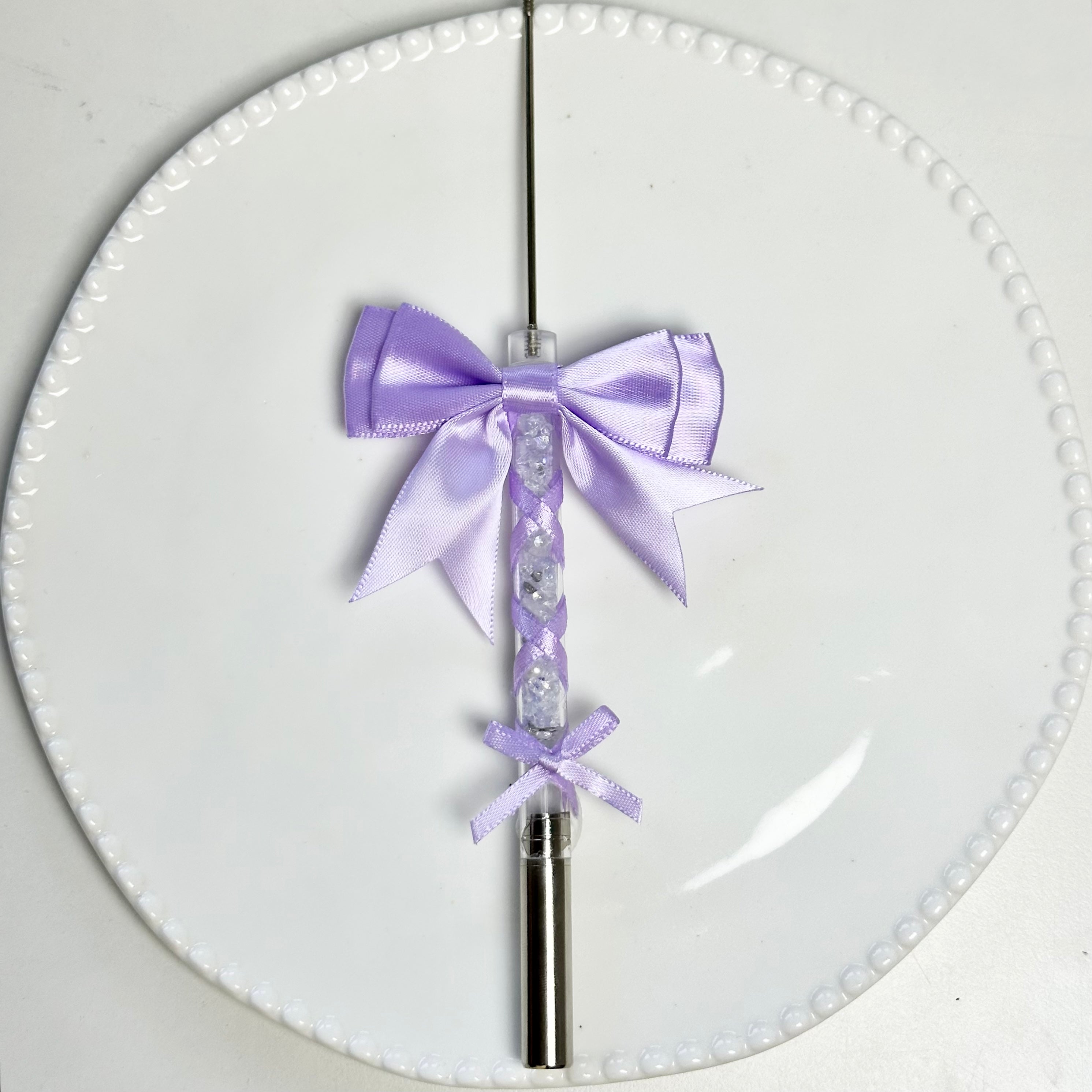 Purple bow Ballerina Pen with matching decorative details