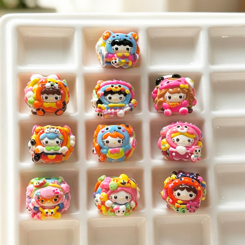 Animal Forest Hand-Painted Beads