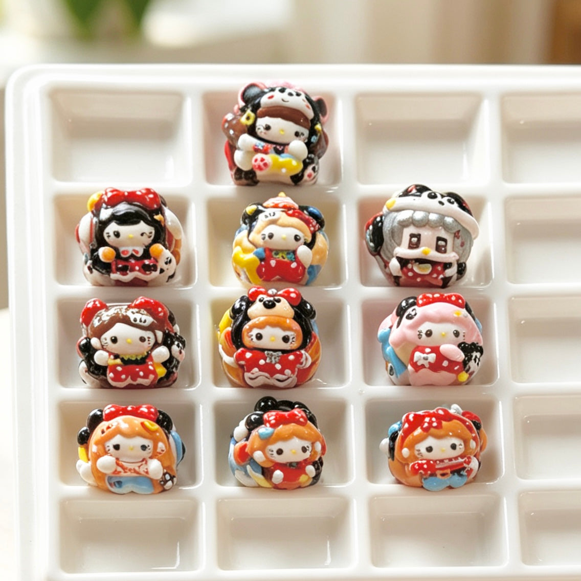 Classic Mouse Couple Hand-Painted Beads