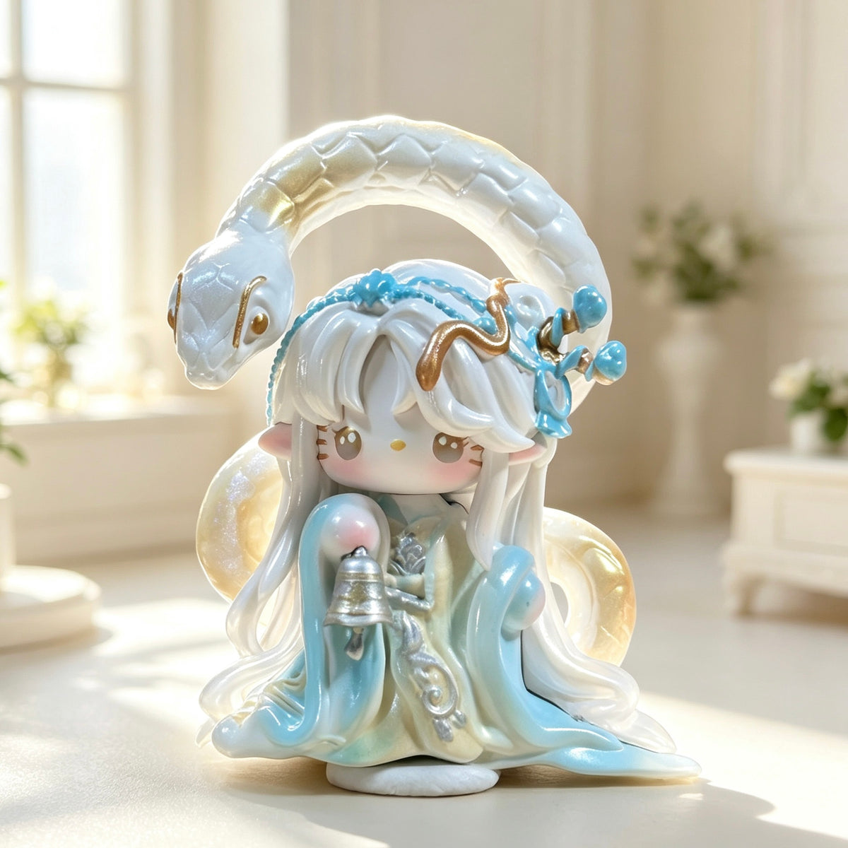 Snake motif decorative doll shown in the product image